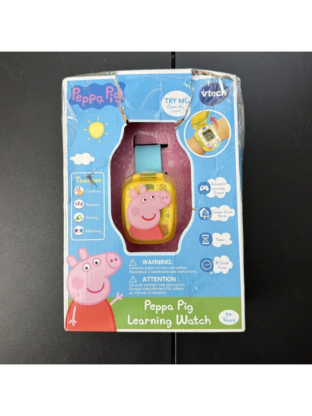 VTech Peppa Pig Learning Watch 80-526000 Kids Educational Toy New in Box